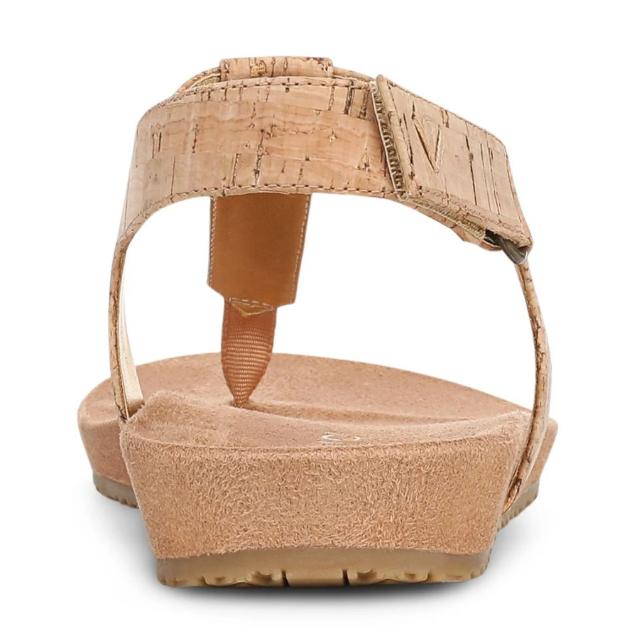 VIONIC Palisades Toe Post Ankle Strap Sandal Gold Cork
