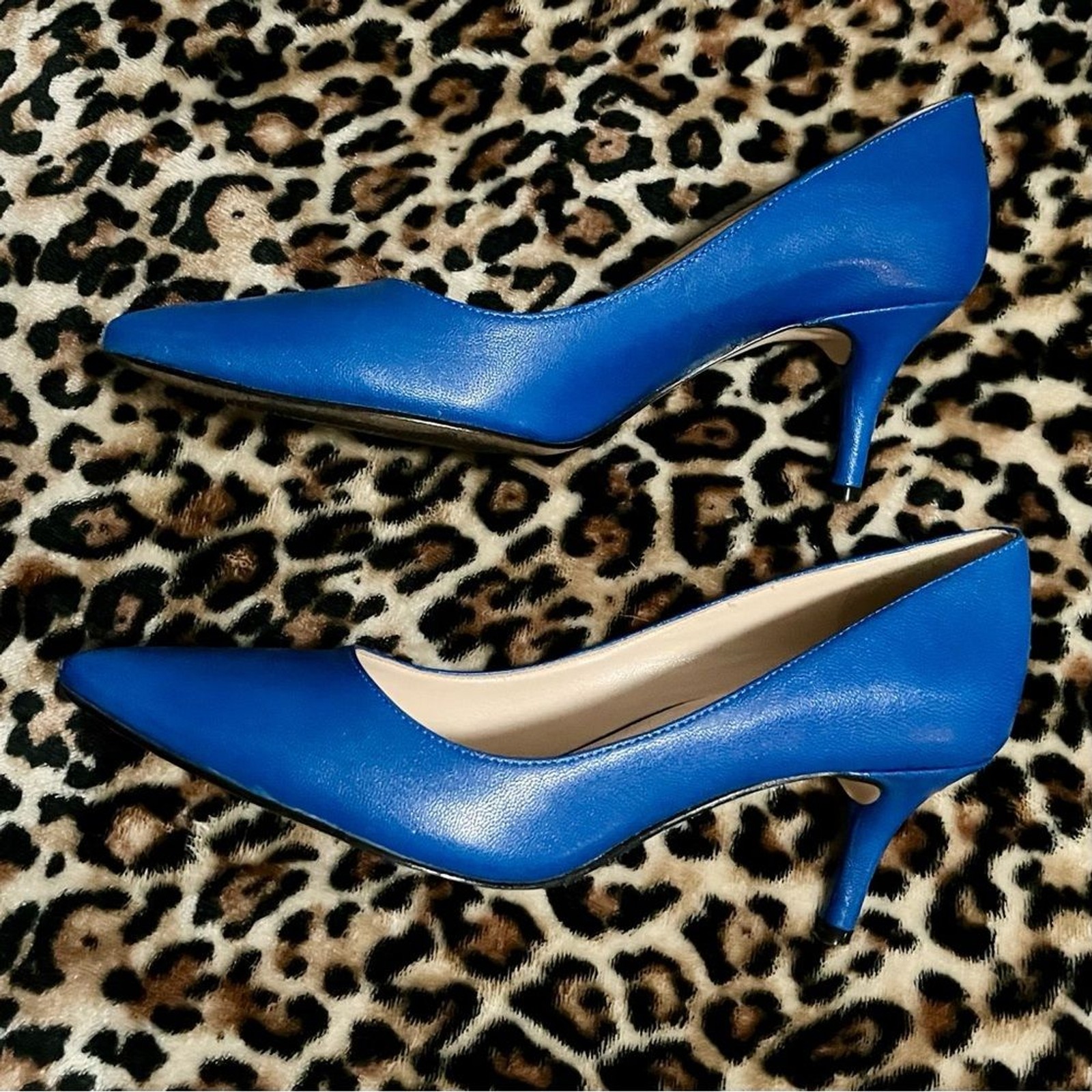 Nine West Patent Margot Pumps Blue