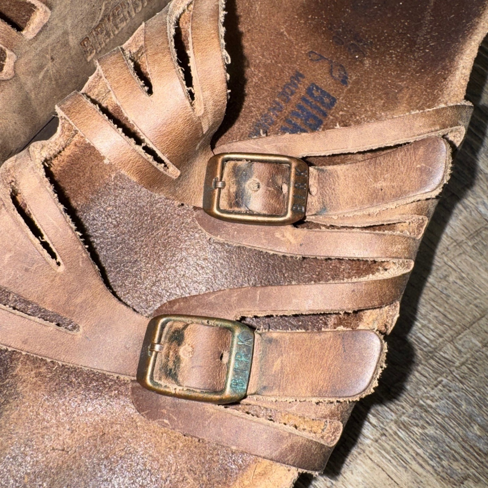 Birkenstock Granada Oiled Leather Sandals Brown Womens Size 36 US 5 Soft Footbed