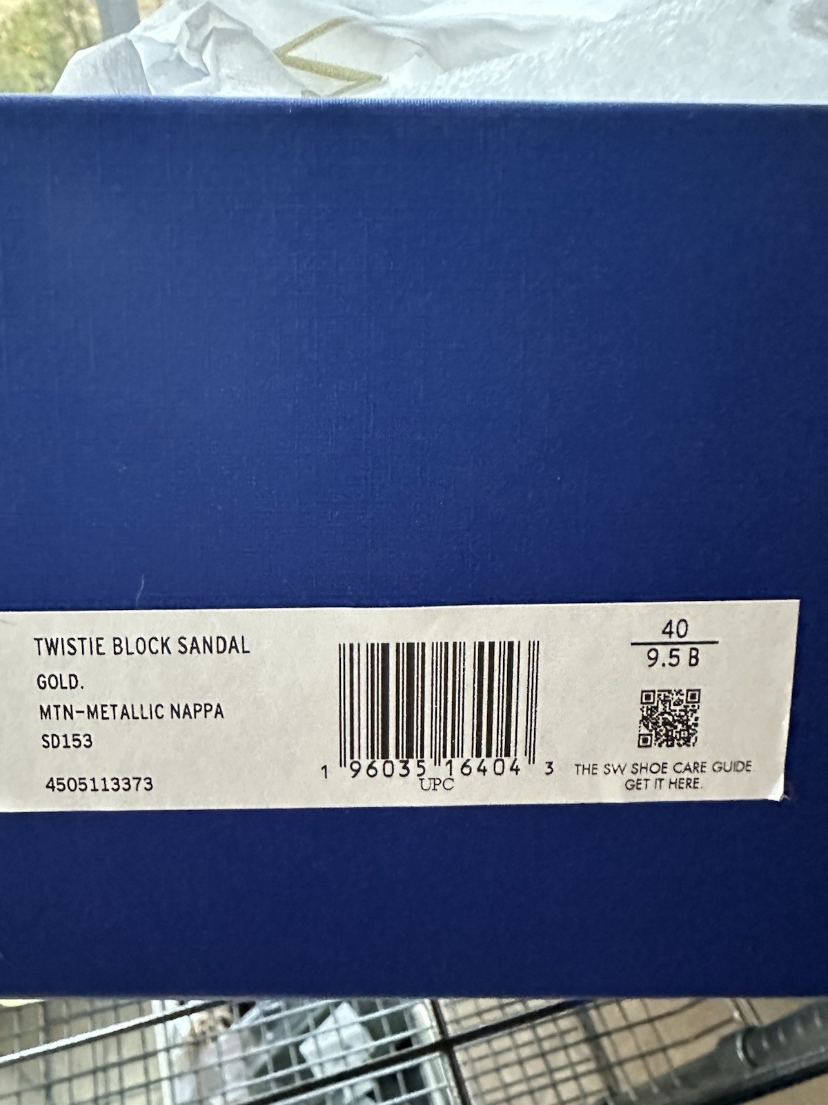 New In Box! Stuart Weitzman Twistie Block Heeled sandals- Gold Size 9.5/40