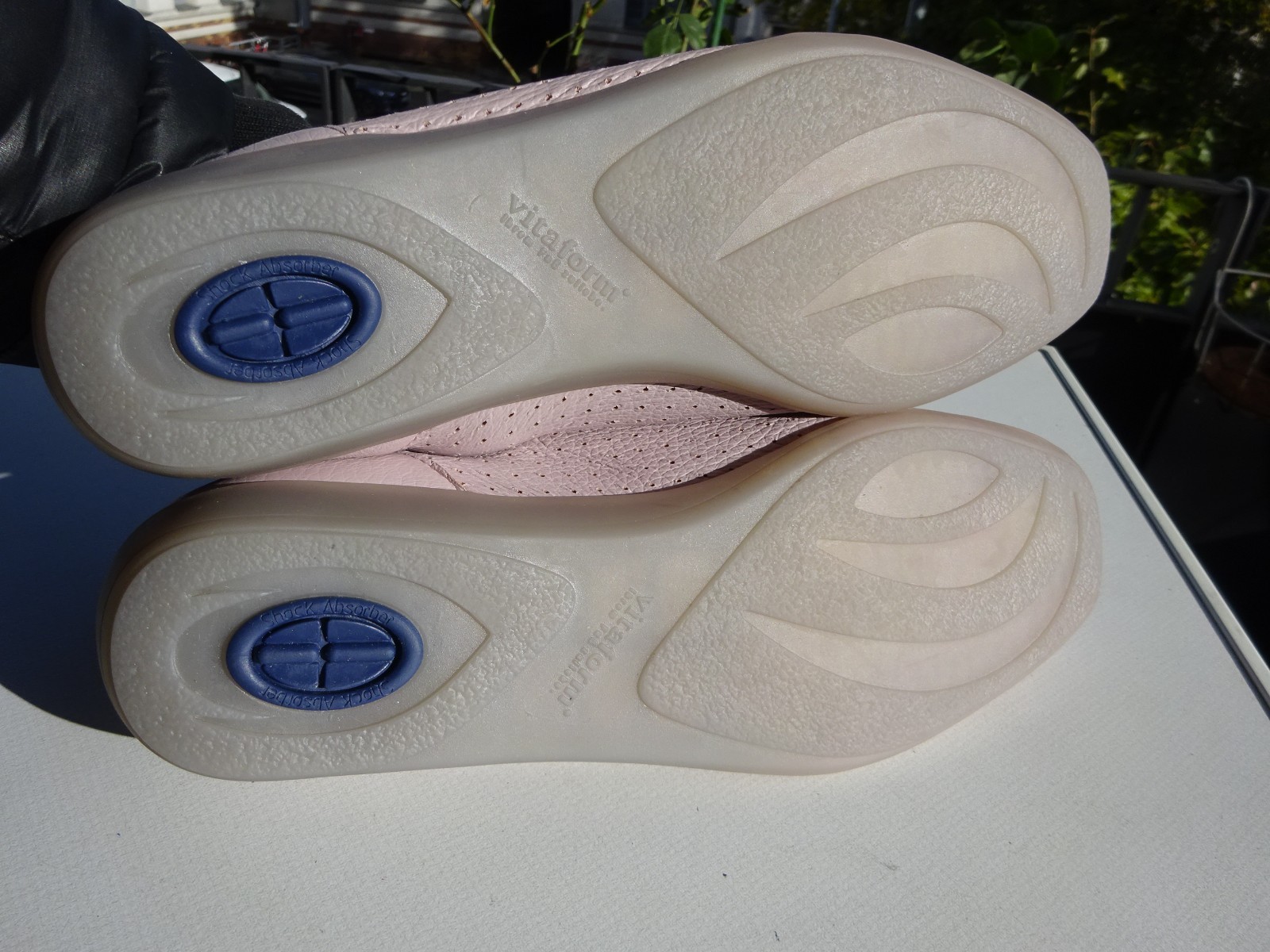Vitaform women’s ballet flats leather deerskin rubber edge pink Germany size 38 H New