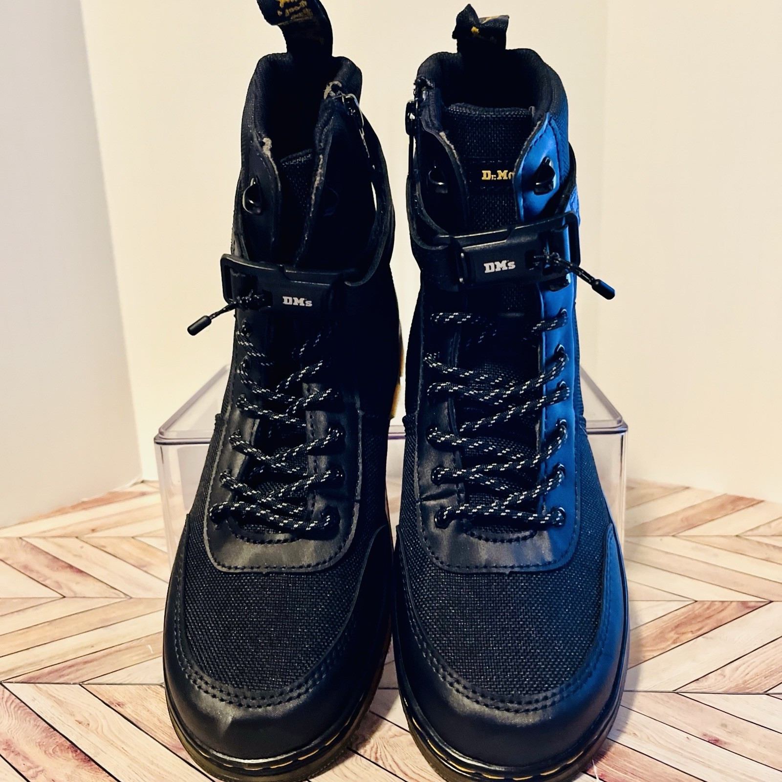 Dr Martens Combs Tech J Extra Tough Poly Casual Boots M 4 W 5 Zip Strap Buckle
