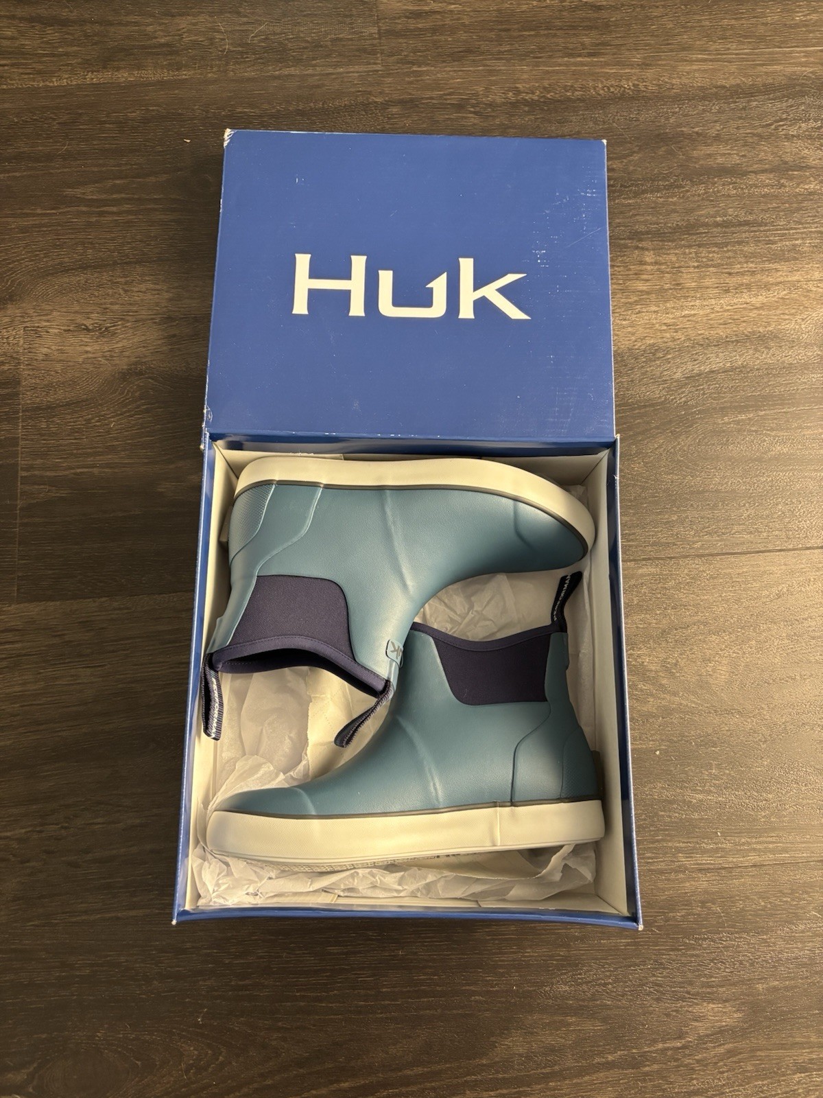 HUK Women’s Rogue Wave Neoprene Rubber Fishing Boots Blue Size 6