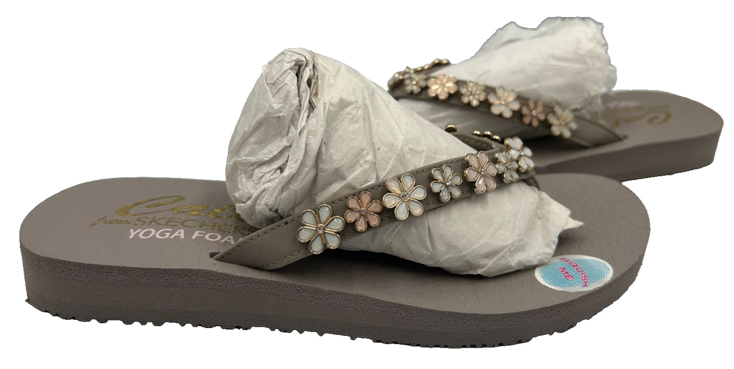 Skechers Women’s Cali Gear Meditation Daisy Crush Sandals Taupe/Muli Size:7 150i