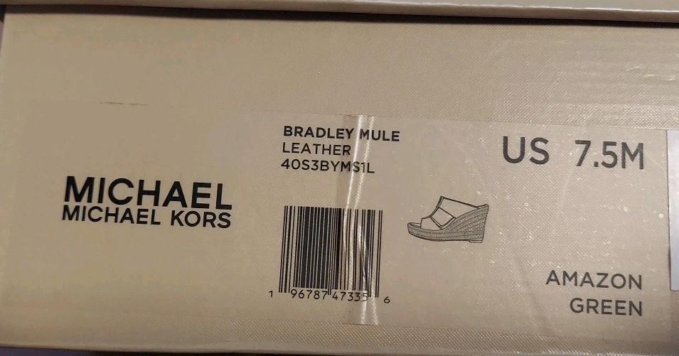 MICHAEL KORS BRADLEY GREEN GOLD MK LOGO Zipper PLATFORM SLIDES 7.5 I LOVE SHOES