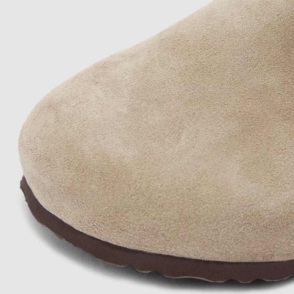 Birkenstock Boston Taupe Suede Soft Footbed Men’s and Women’s Shoes New with Box
