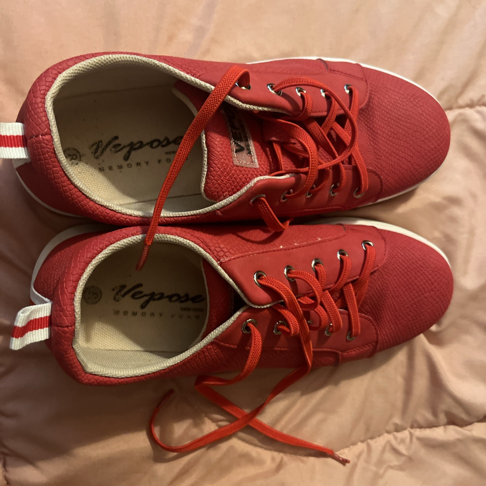 VEPOSE Women’s Running Shoes Size 8 Tennis Sneakers Sports Athletic RED VG
