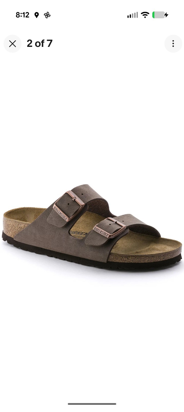 Birkenstock Arizona Leather Mocha 2-Strap Buckle Sandals Women’s US 8.5 EU 39