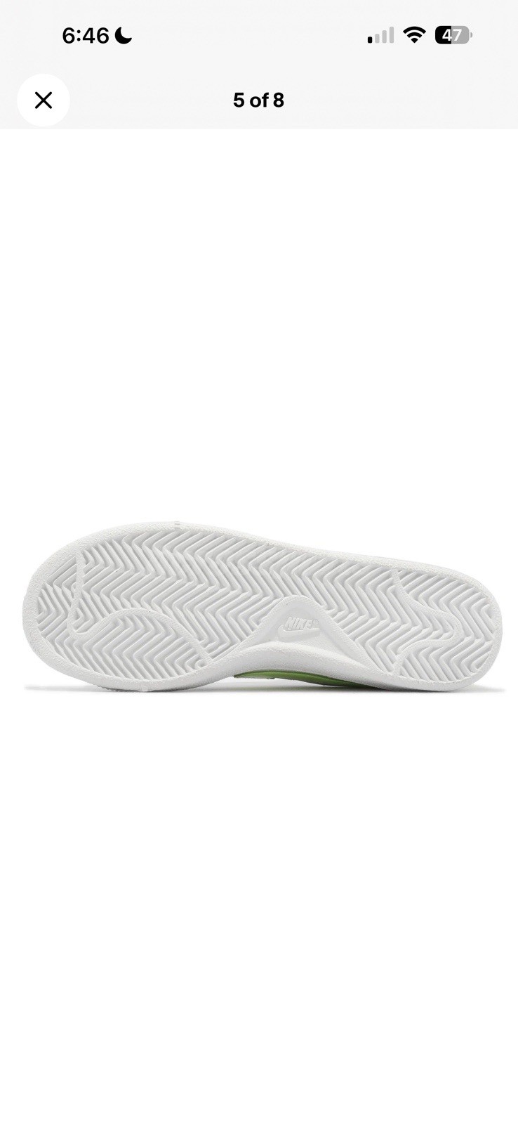 Nike Court Royale Women LifeStyle Casual Shoes White Barely Volt size 8.5