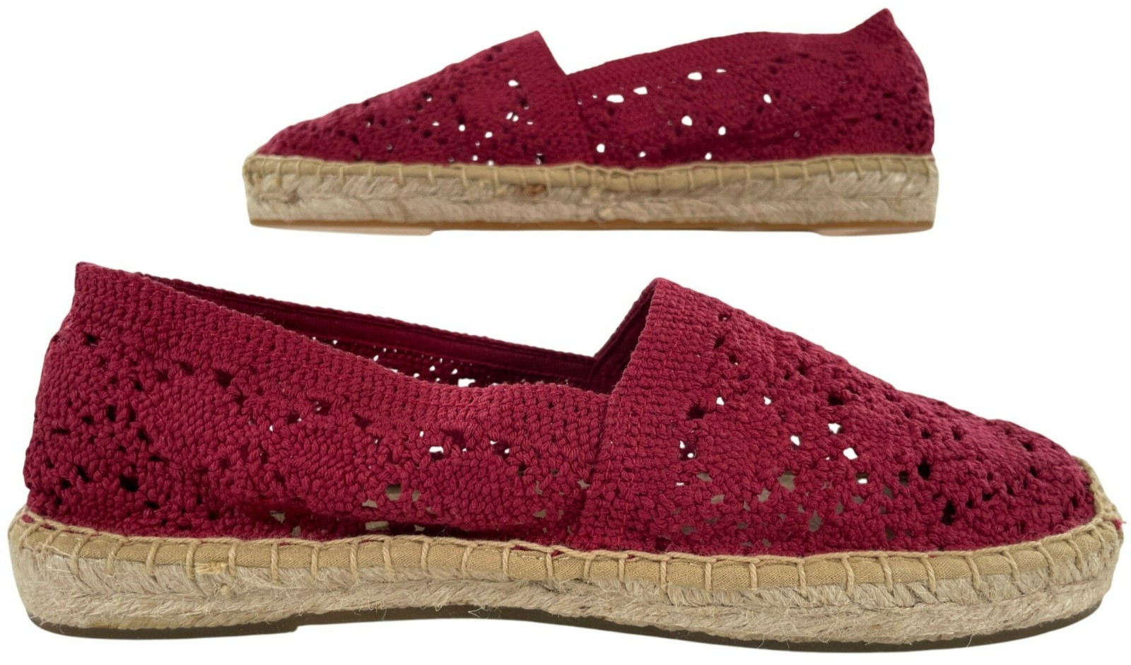 Soludos Espadrilles Crochet Reef Red Slip-On Shoes Women’s Sz 8 MSRP$95 NEW