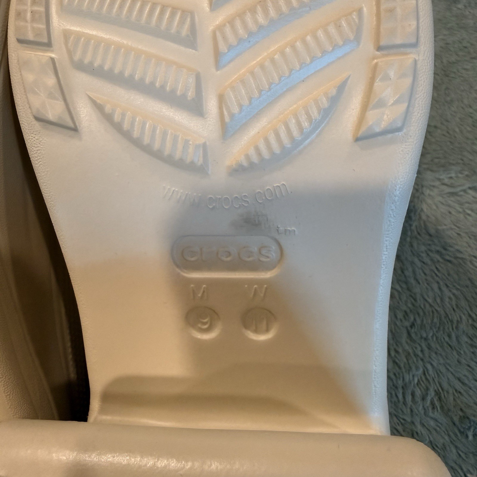 Crocs Siren Clog Platform Block High Heels Bone/Biege Slip On Women 11, Men 9