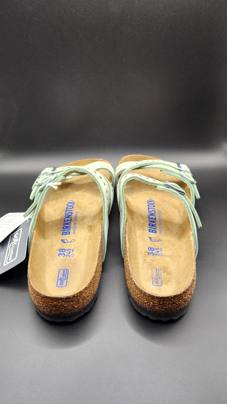 Birkenstock Franca Sandals Womens 7 EU 38 Narrow Soft Footbed Matcha Green