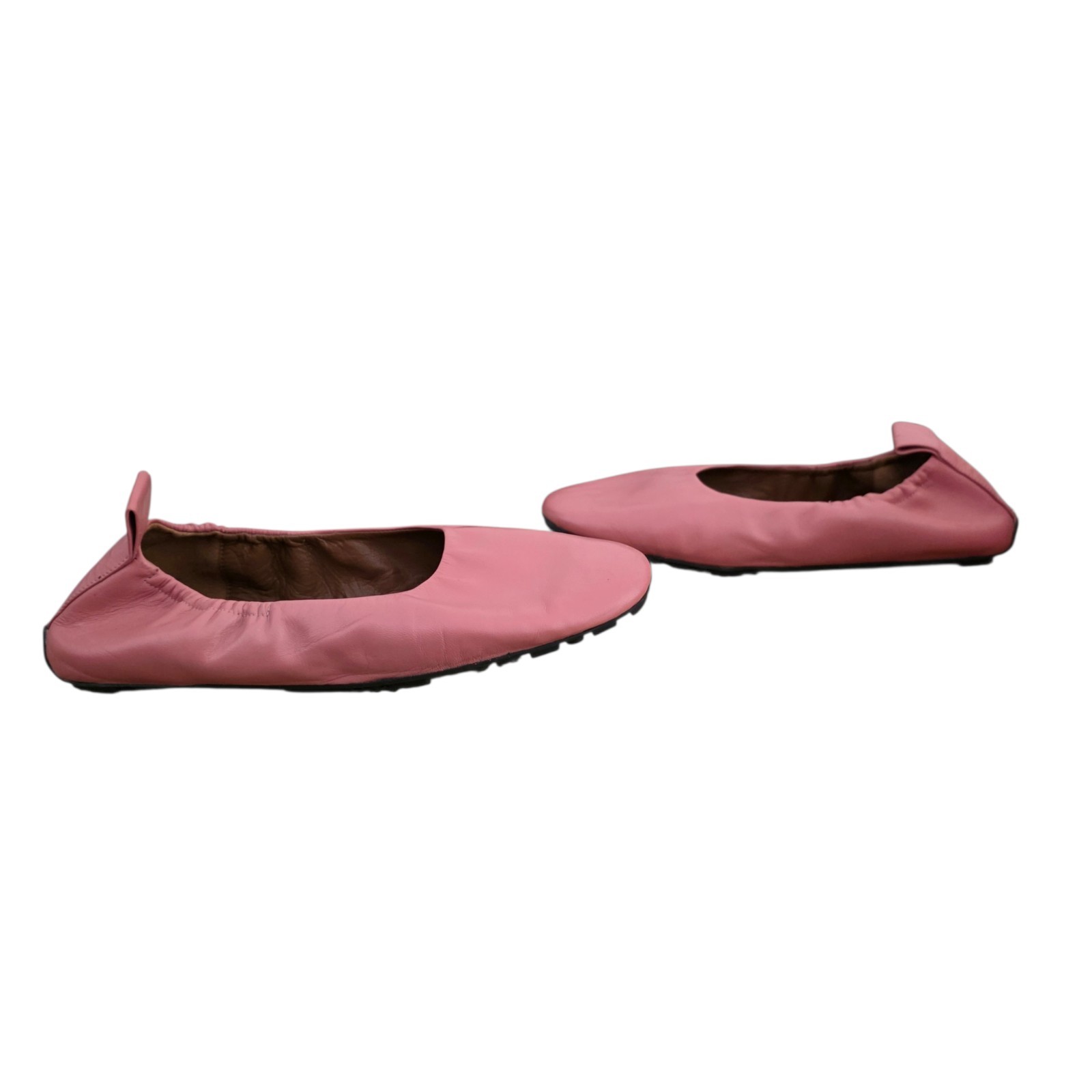 Aquatalia Quortney Waterproof Pull Tab Leather Ballet Flats Pink 8 EUC