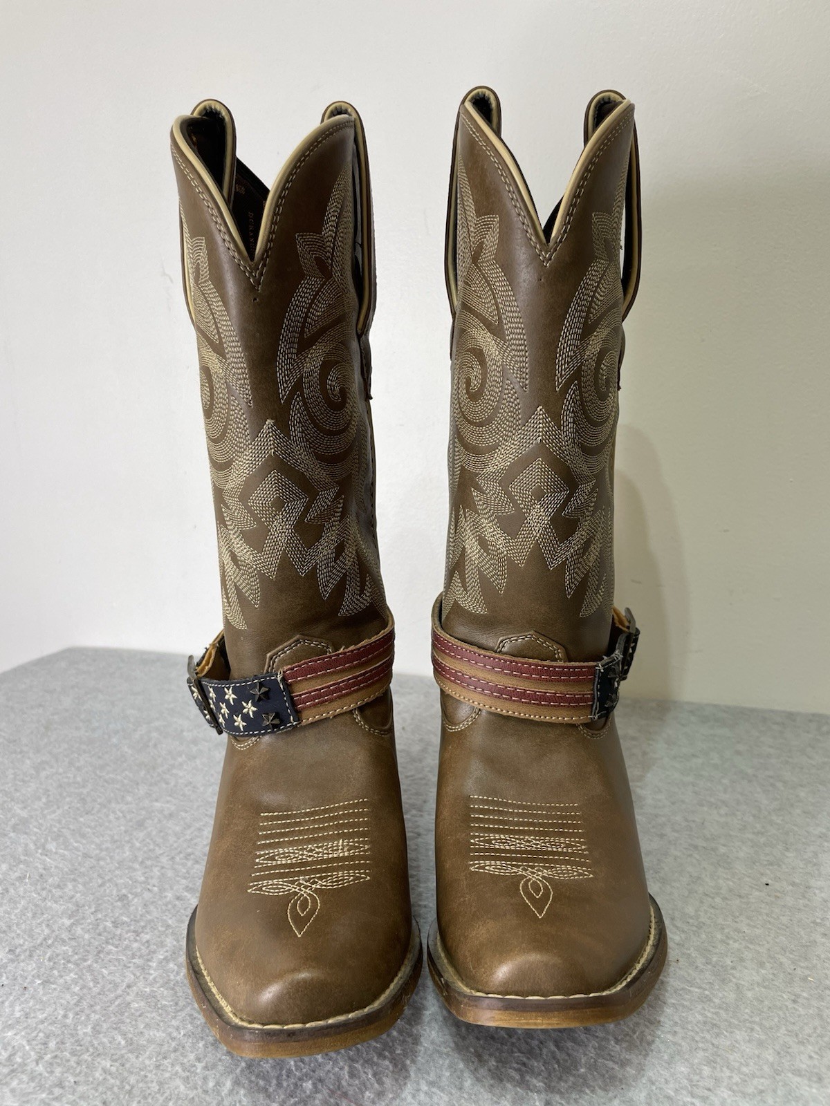 Durango Crush Women’s Size 7.5 M Western Boots with American Flag Belt Accessory