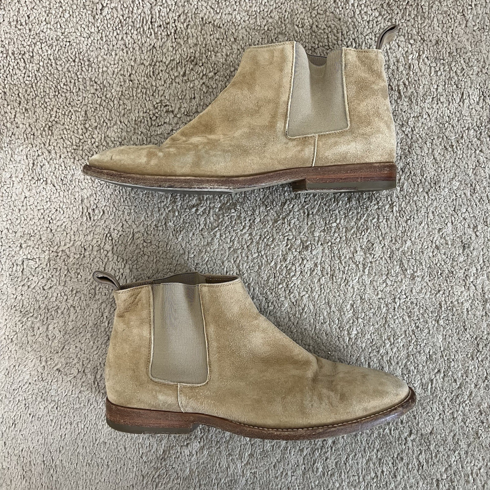 Jenni Kayne suede Chelsea ankle boot size 37 US 7 slip on tan Quite Luxury