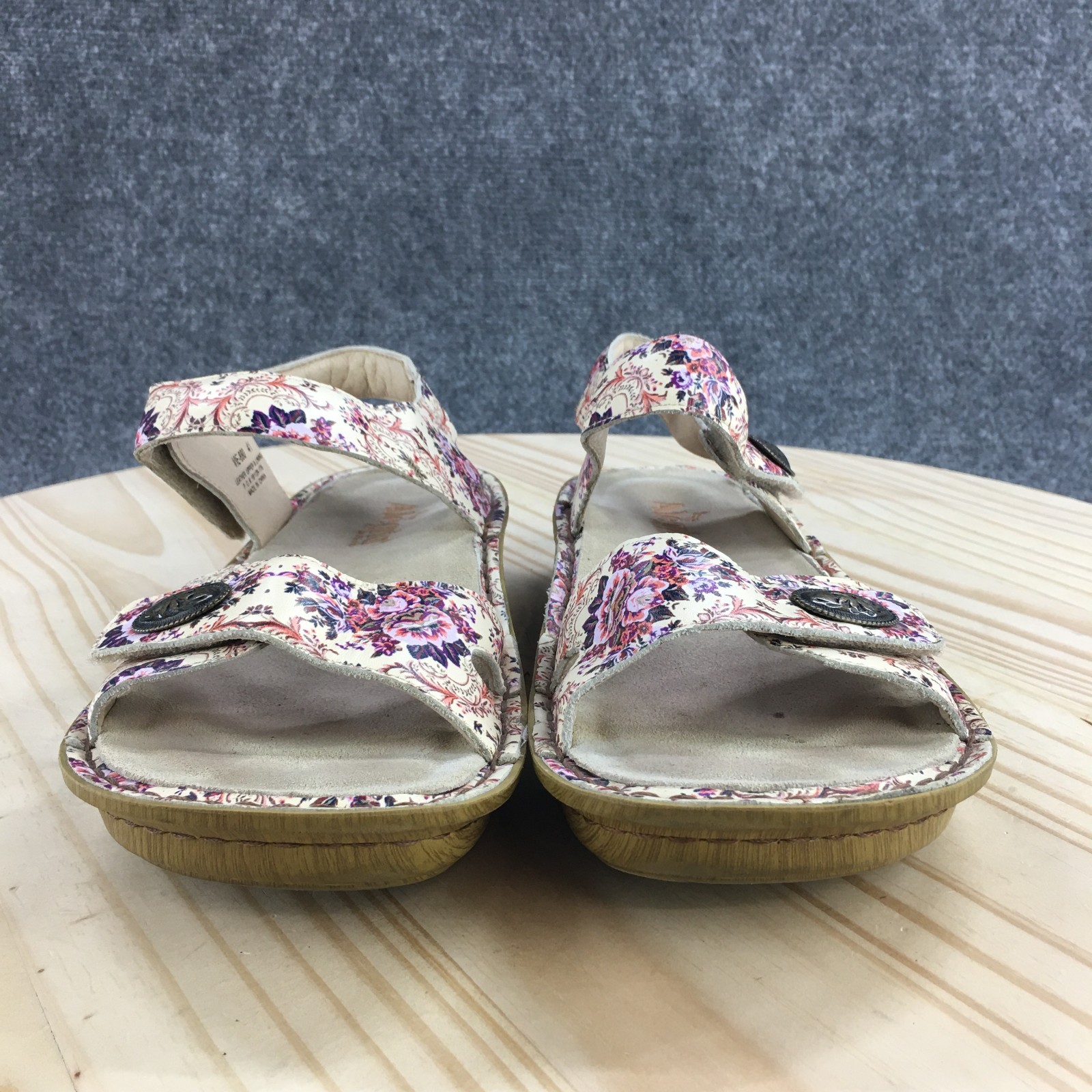 Alegria Sandals Womens 41 Muticolor Vienna Ankle Straps Leather Floral Casual