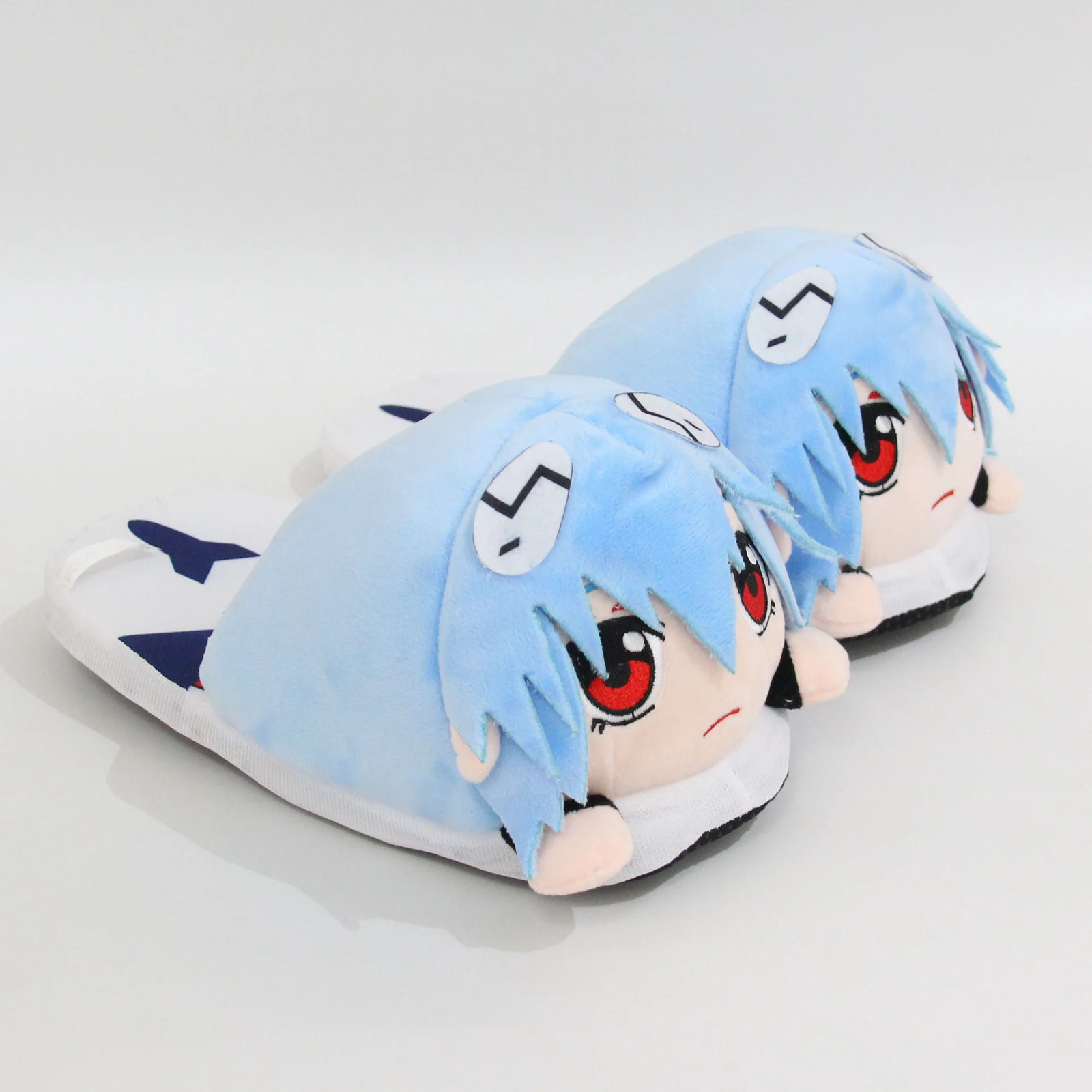 Evangelion Rei Ayanami Cartoon Couple Plush Home Slippers for Autumn Winter