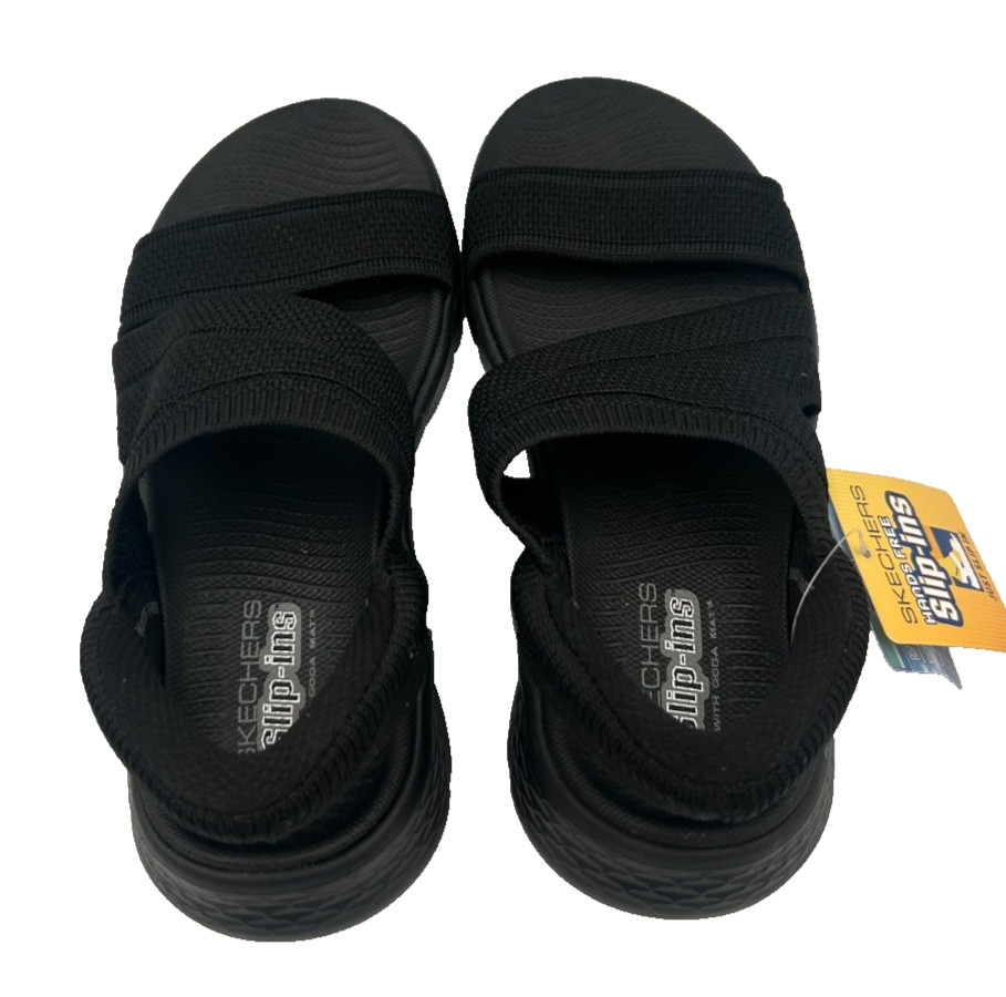 Skechers Women’s Slip-Ins Enticing Go Walk Flex Walking Sandals Blk Size:8 156E