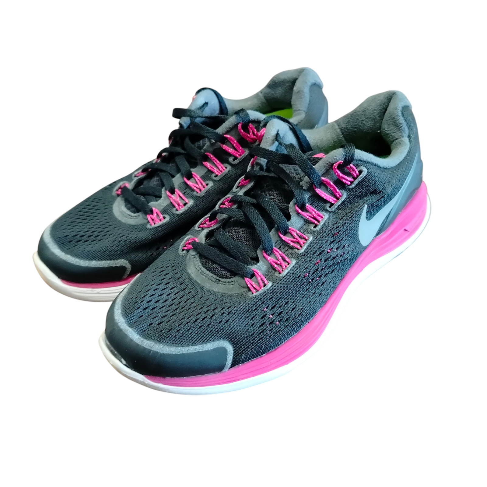 Nike Shoes Womens Size 6.5 Gray Pink LunarGlide 5 Running Lunarlon 524978-006