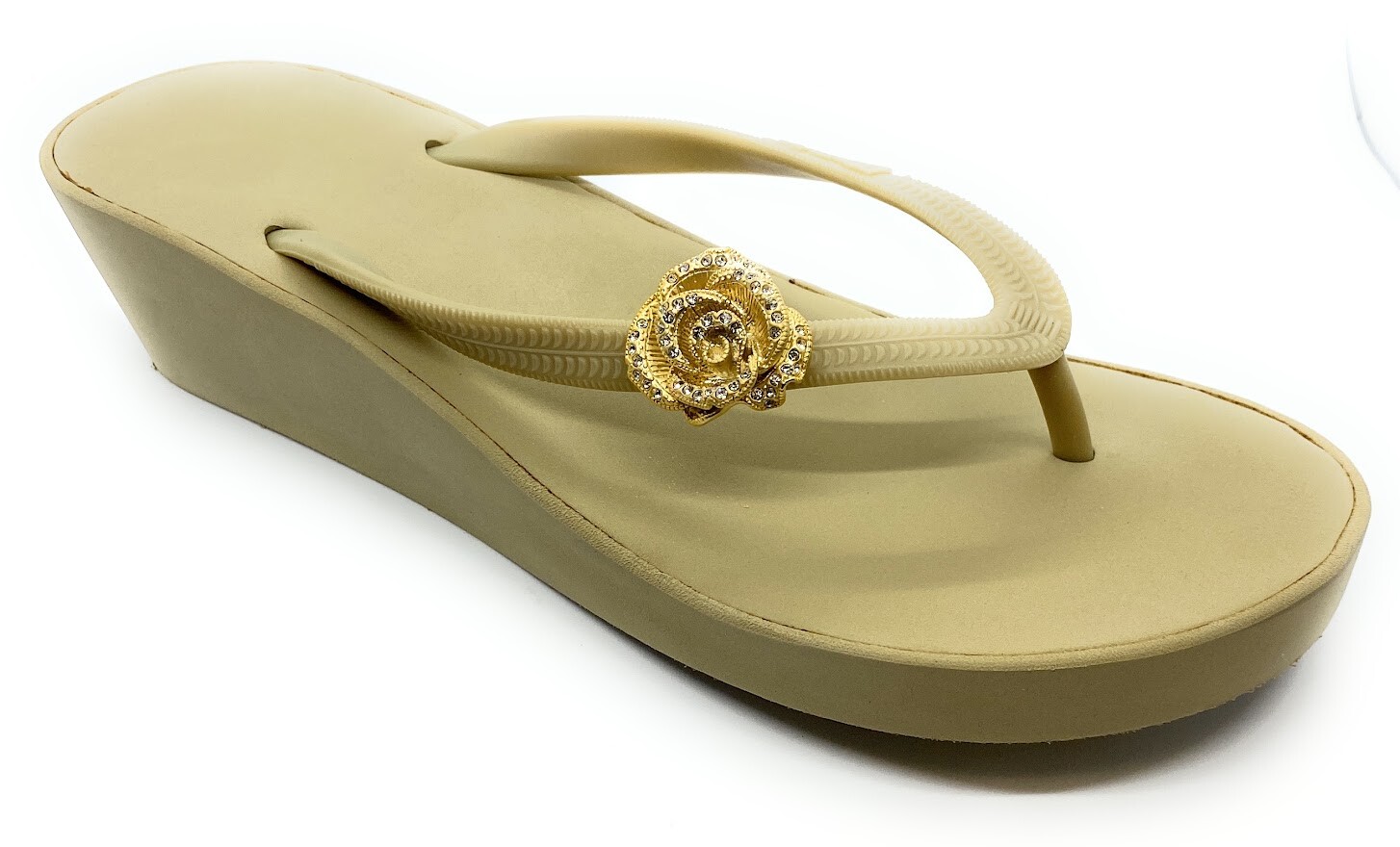 Popits Women 2» Wedge Heel Platform Flip Flops Sandal + Charm ~ Choose Your