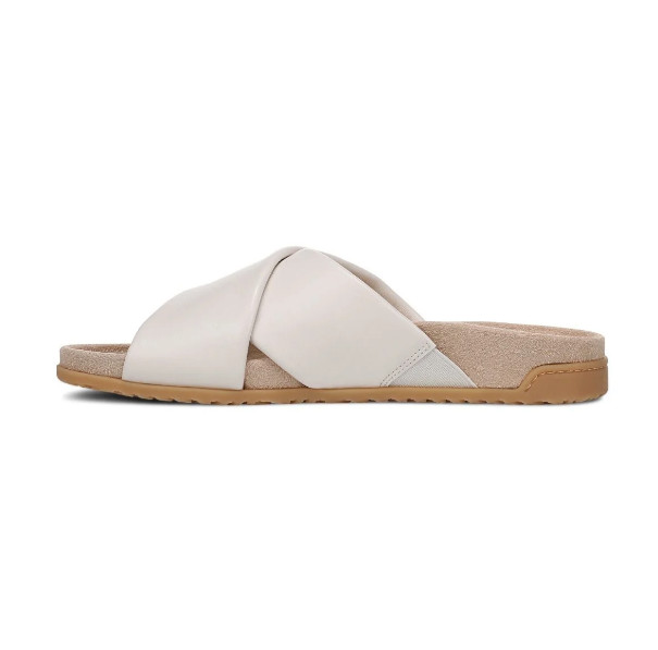 VIONIC Etna Slide Sandal, Sea Salt Leather