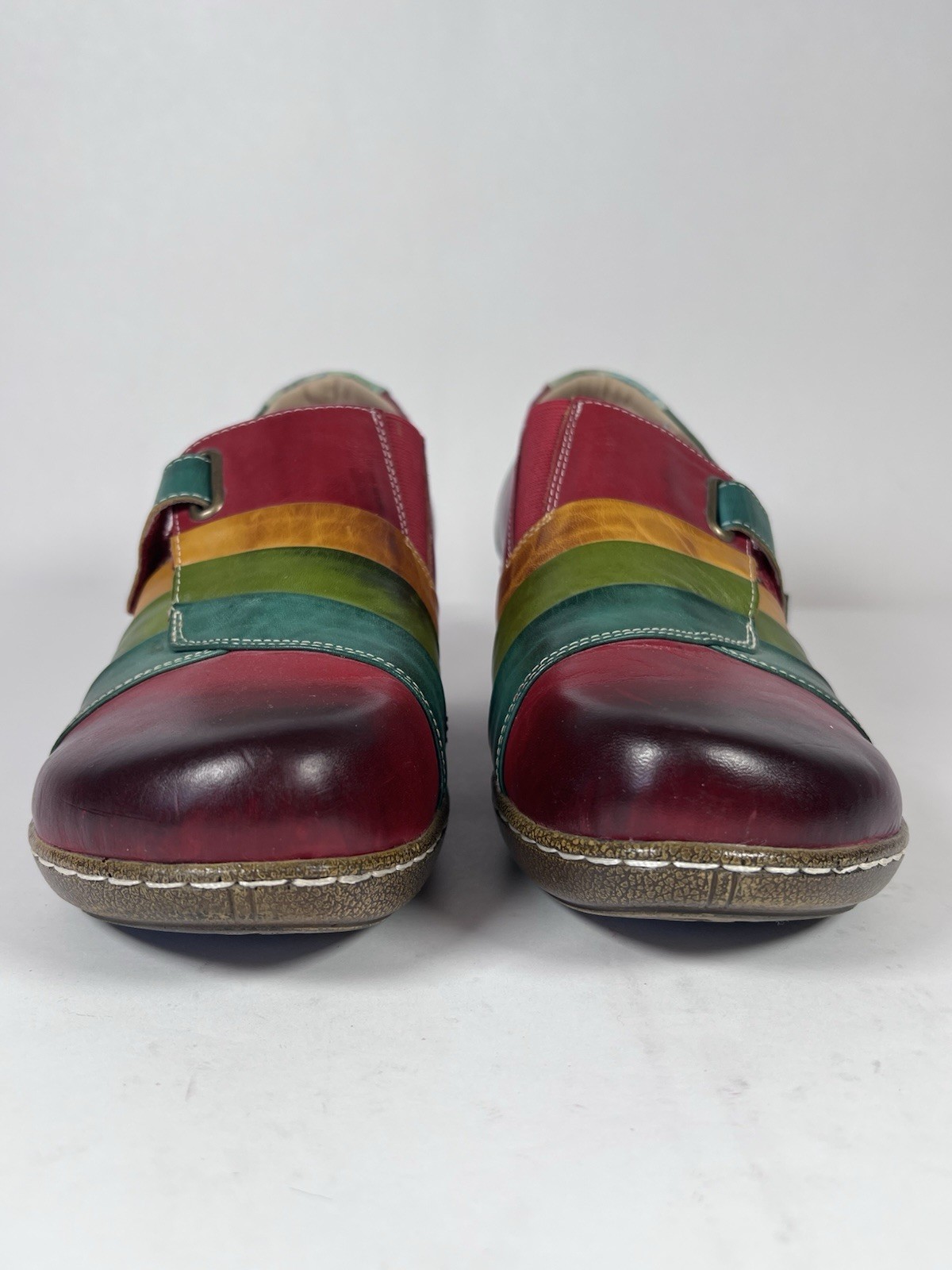 L’Artiste Spring Step Scotland Rainbow Leather Shoes Women’s Size 10 / 40 Clogs
