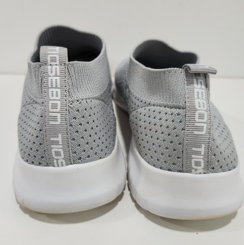 Tiosebon Women’s Slip On Knit Walking Shoes Grey Comfort Sneakers EU 40 US 8