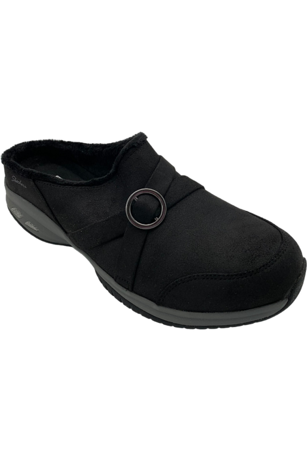 Skechers Commute Time Chenille-Lined Vegan Clogs Cozy Black