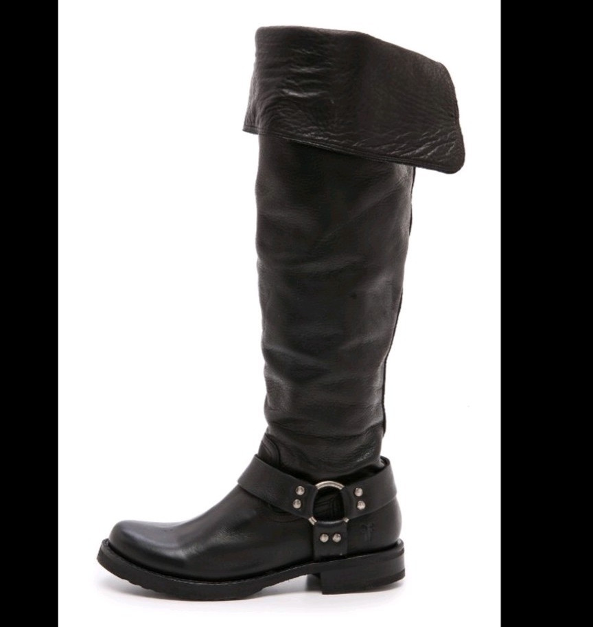 Frye Veronica Rare 2 Way Over The Knee Harness Moto Biker Riding Boots 7.5 B