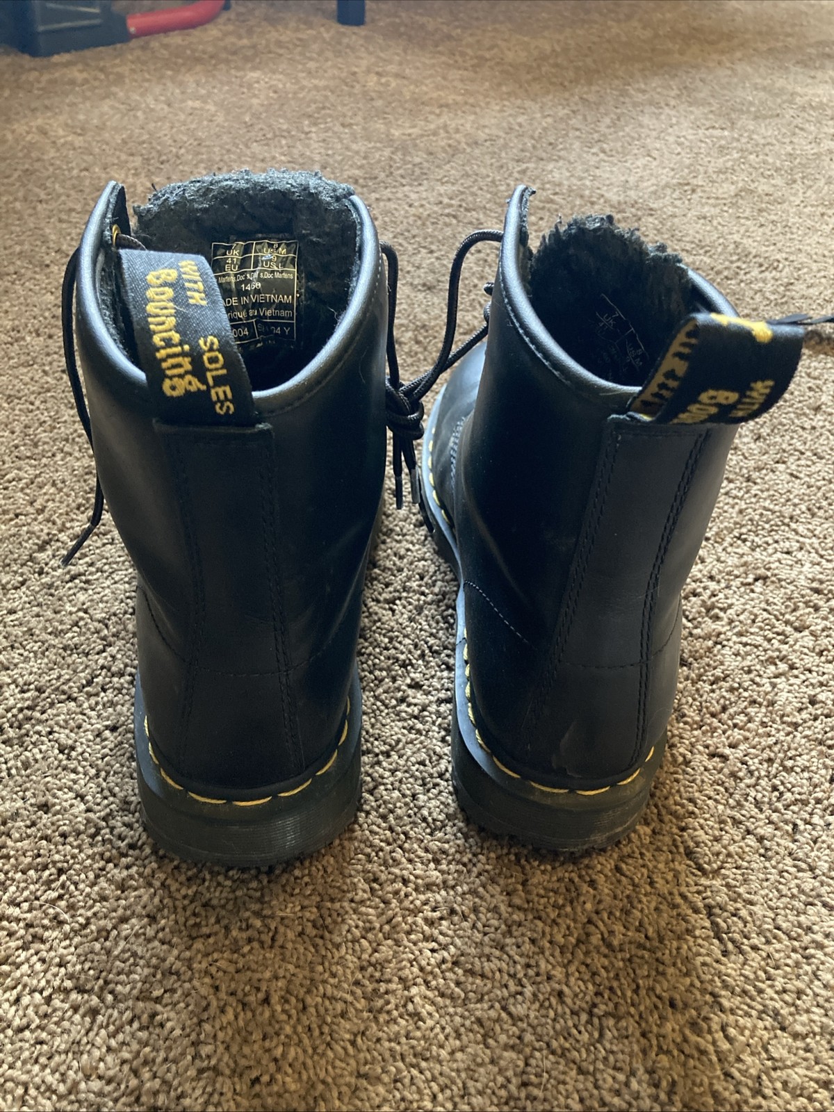 Dr. Martens 1460 Women’s Original Smooth Leather Lace Up Boots-Black W9 M8 EU41