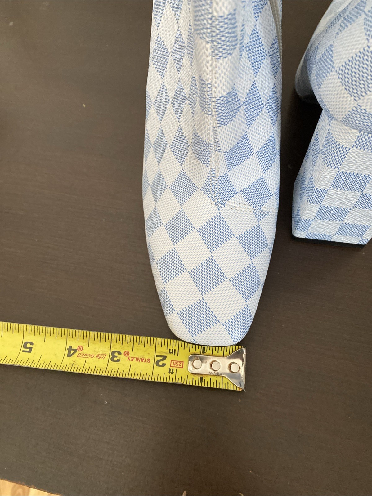 «Step Into My Life» White and Blue Checkered Booties Fashion Nova women’s 7.5