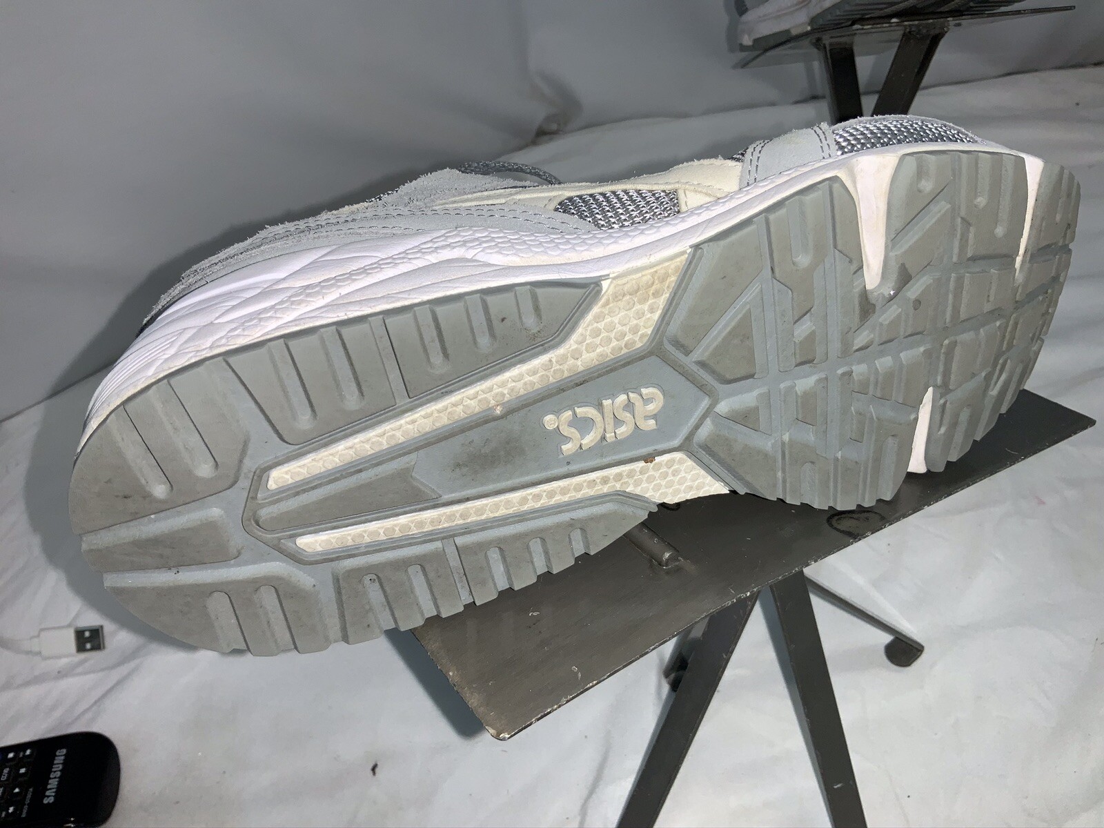 Asics Gel Lique Sz 8 Women Gray Leather Synthetic Running Shoes YGI G0S-230