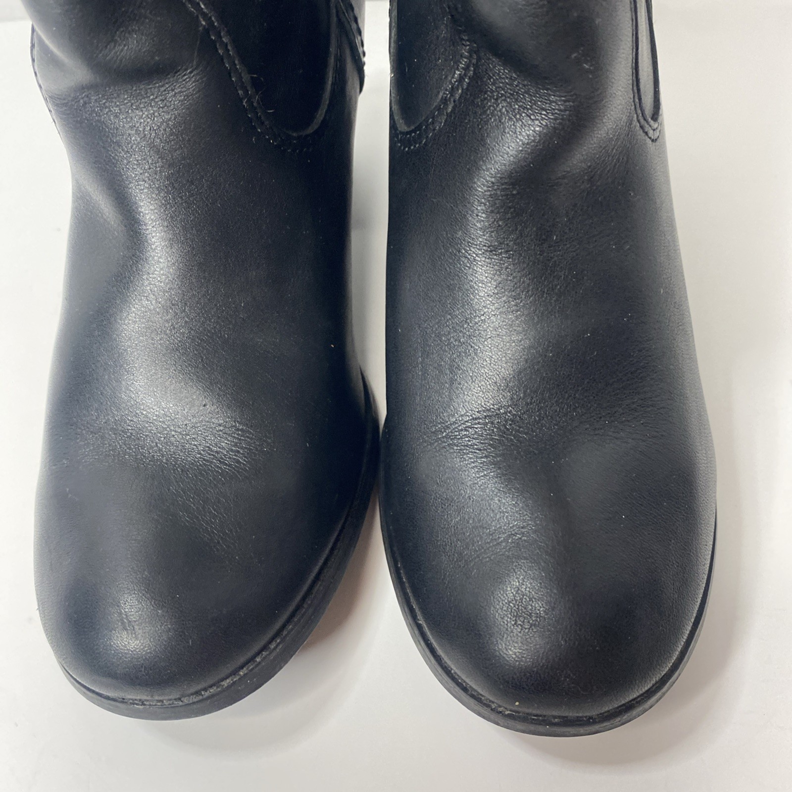 Harley-Davidson Black Leather Biker Motorcycle Heel Harness Boots Women’s 6.5