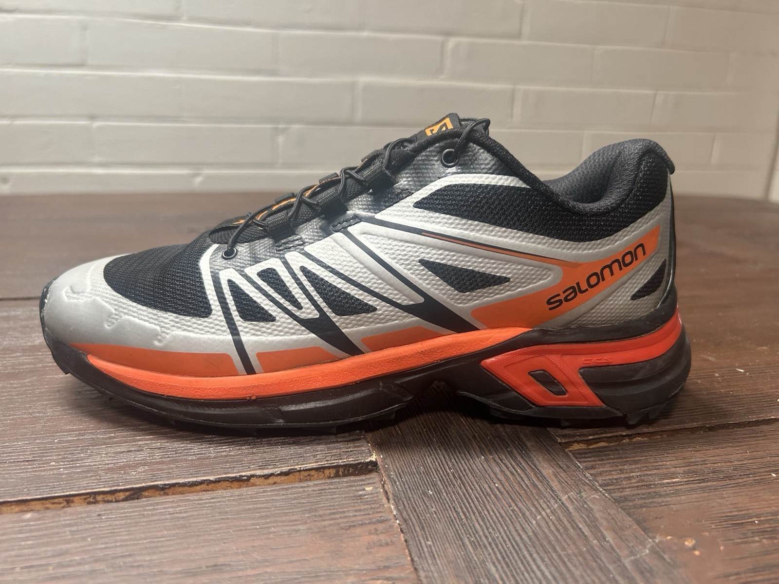Salomon Xt Wings 2 Womens 7 Mens 6 Black Silver Orange Barely Worn
