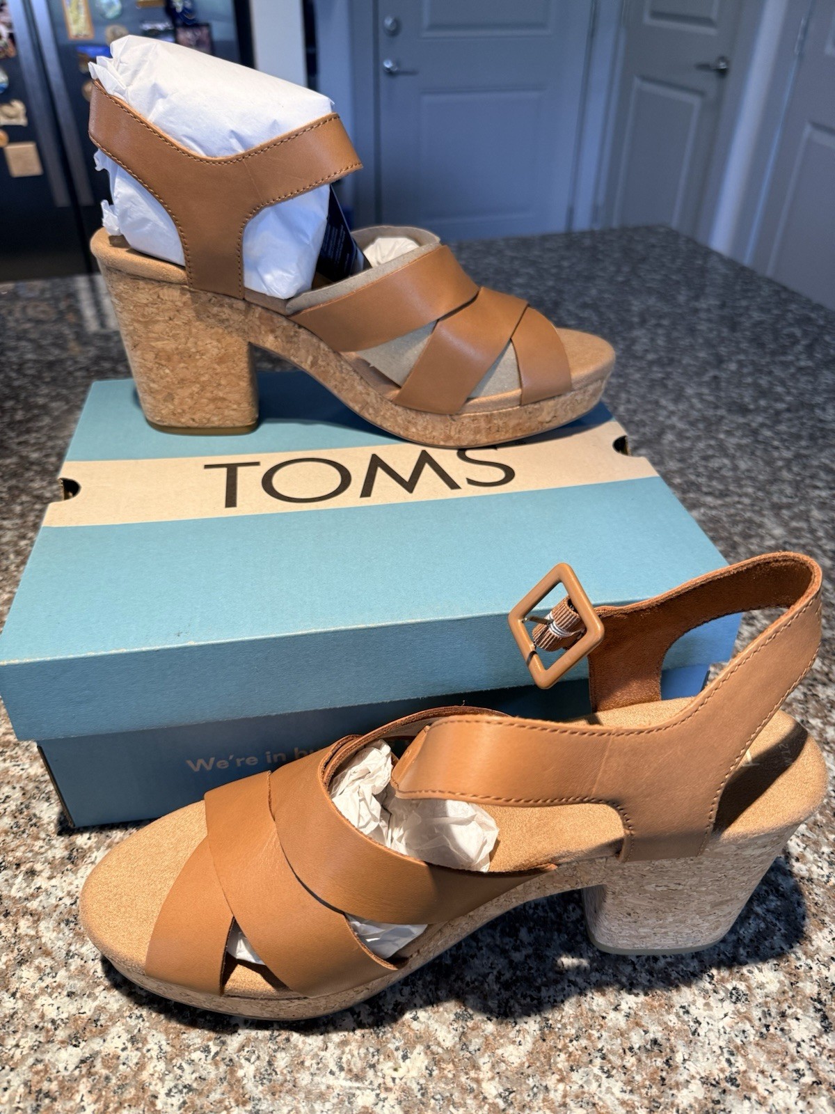 toms cork sandals Size 12