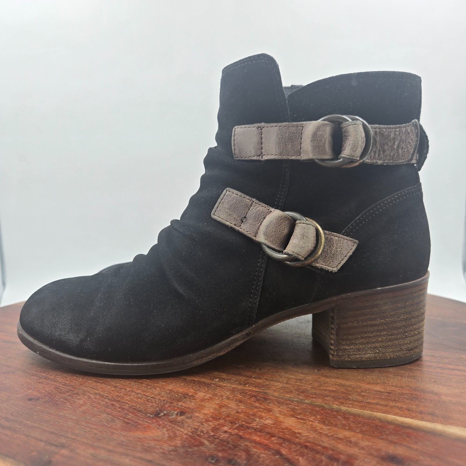 Paul Green Newbury Boots Women’s 5.5 UK / 8 US Black Brown Suede Slouch Booties