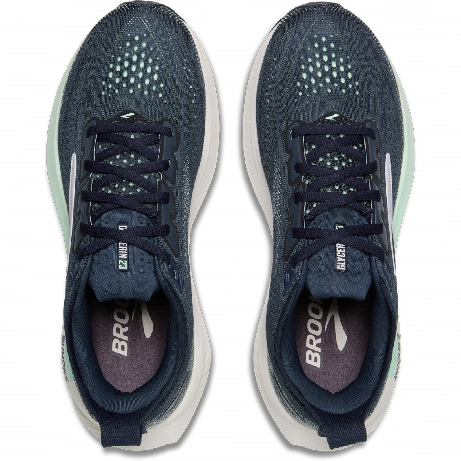 Brooks Women’s Glycerin 23 Running Shoes, Blue/White (NEW)