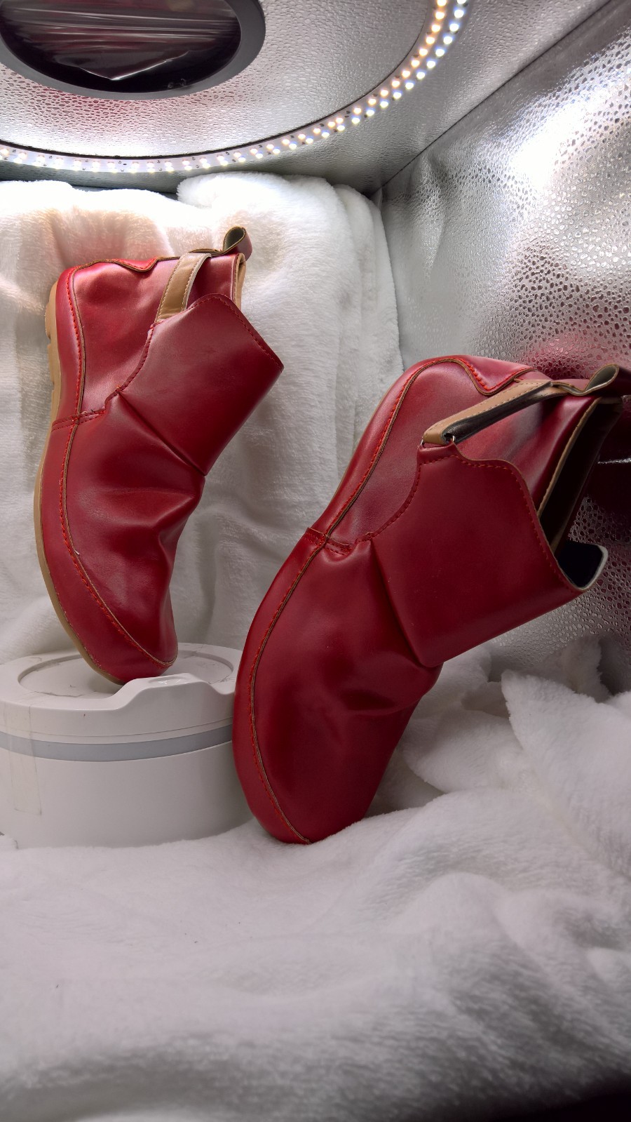 ANKLE CASUAL EVERYDAY BOOTIES IN COLOUR RED SIZE 40