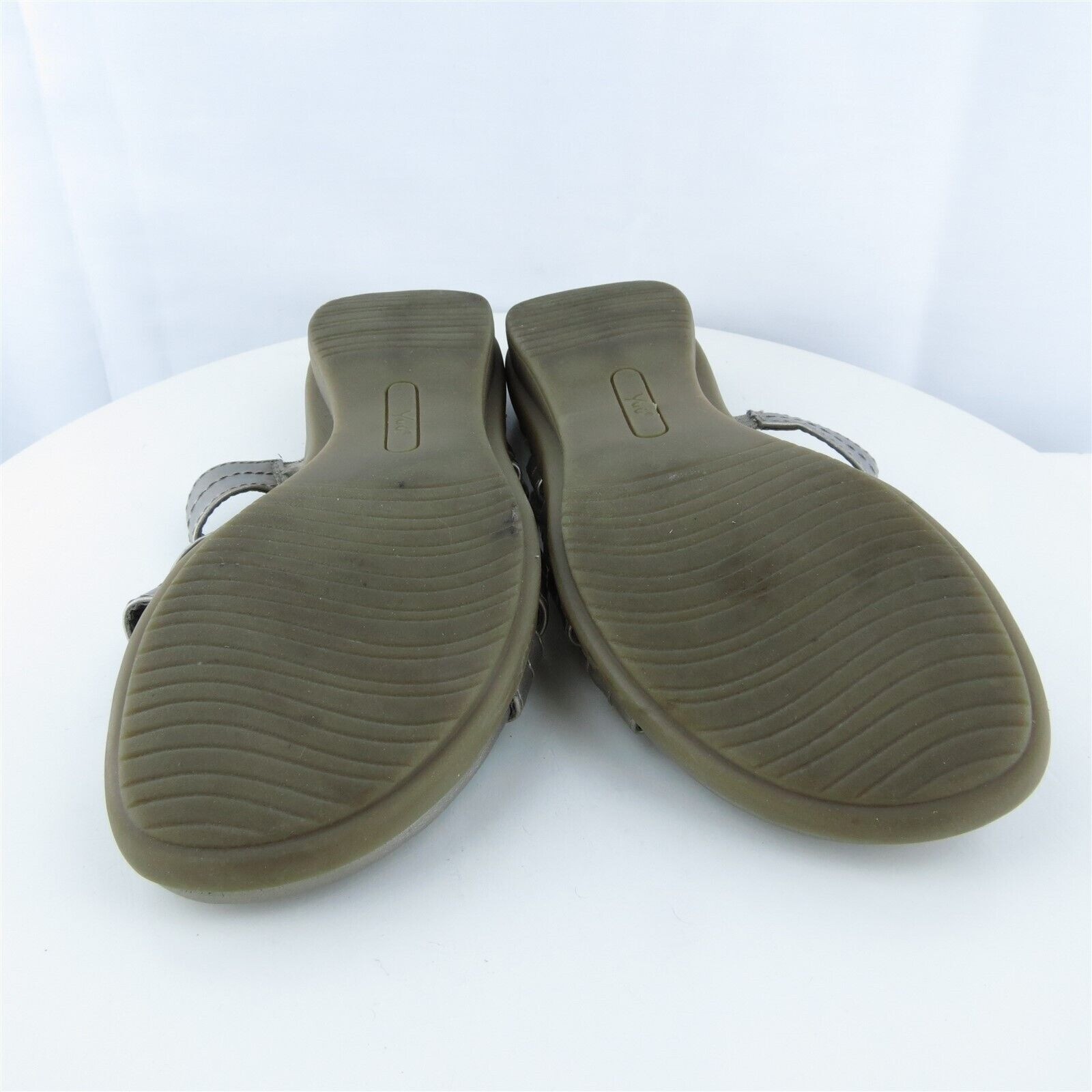 YUU Women Slide Shoes MIlley Beige Synthetic Slip On Size 7 Medium (B, M)