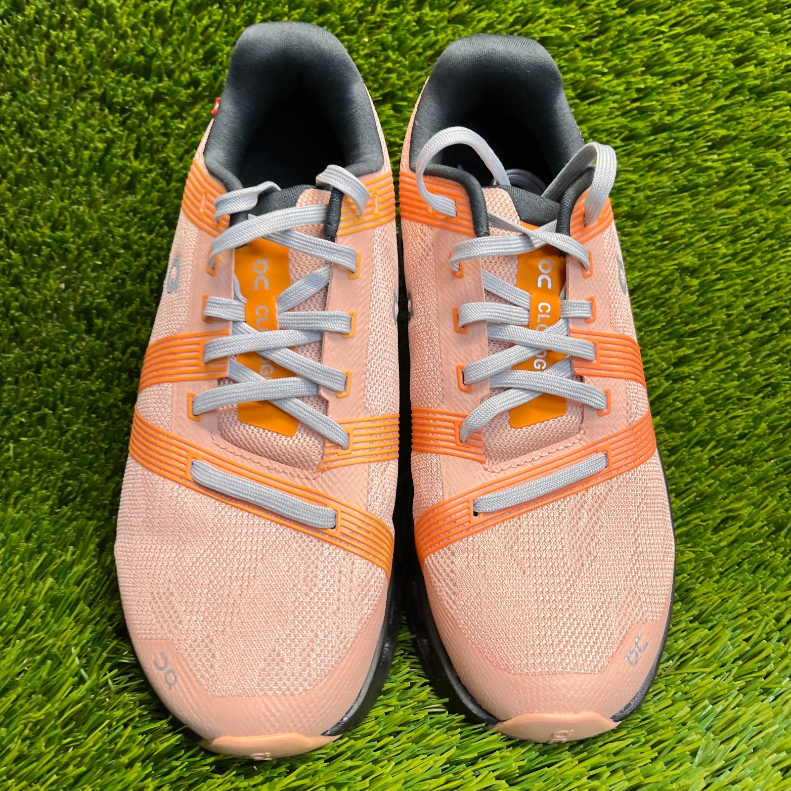 On Cloudgo Womens Size 7 Orange Black Athletic Running Walking Shoes Sneakers
