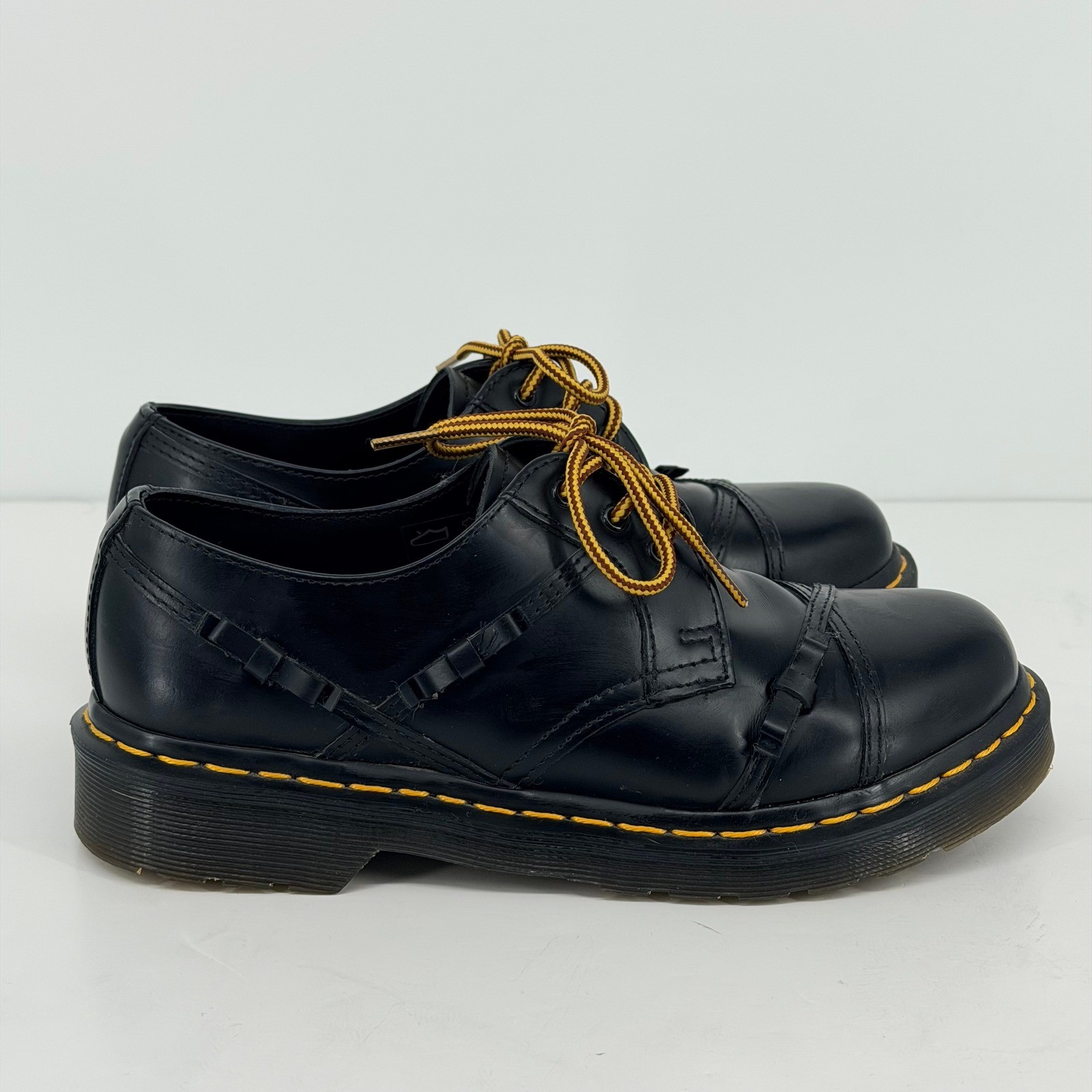 Dr. Martens 1461 Bow Oxford Shoe Women 7 Black Leather Low Top 3 Eye Lace Up