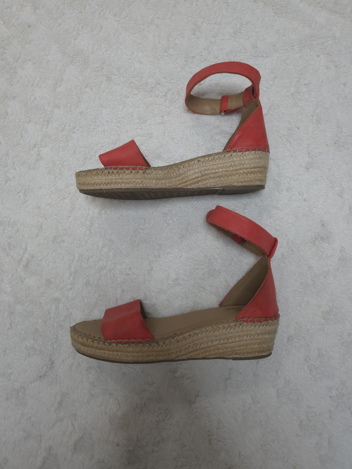 Jessica Cline Shoes Women’s Red Espadrille Wedge Ankle Strap Sandals 11