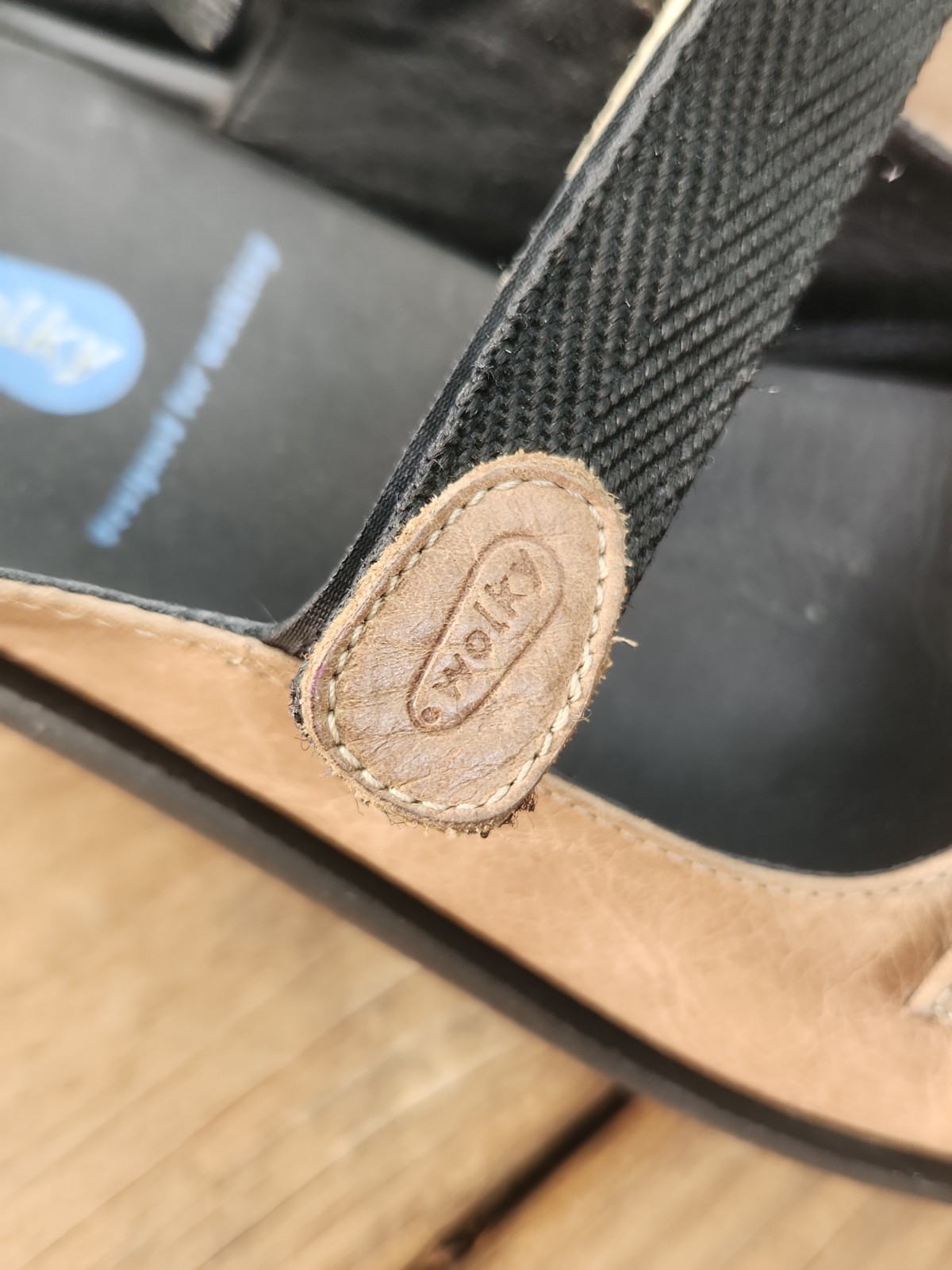 Wolky JEWEL Sandal Tan Brown Smooth Leather Sz EU 39 US 8.5 Comfort Walking Shoe