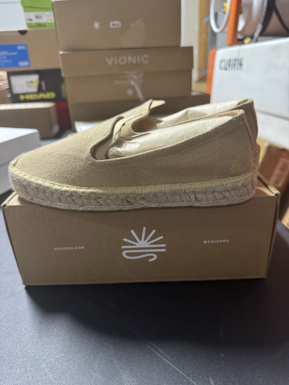 Soludos Smoking Platform Espadrille 6-6.5 Safari Brown