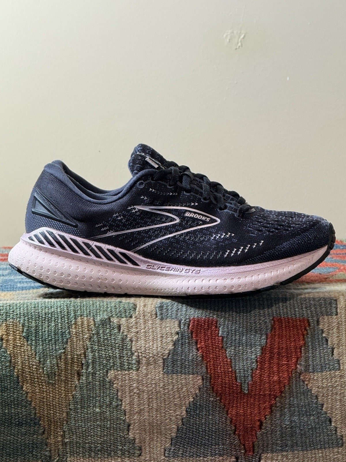 BROOKS Glycerin 19 Black Ombre Metallic Women’s Size 9 1203441B074 Running Shoes