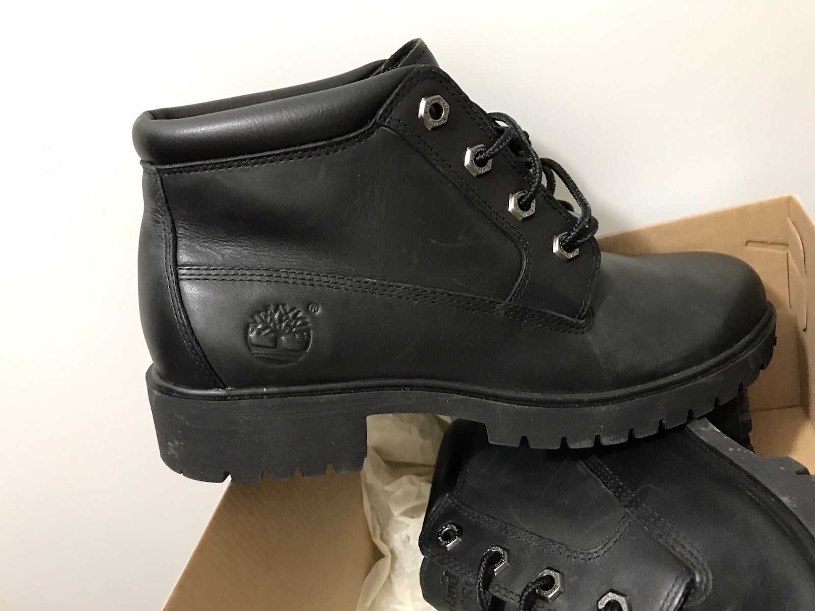 Timberland Women’s Black leather Boots US 8.5M NIB$250 Lucky 1 time Big Sale