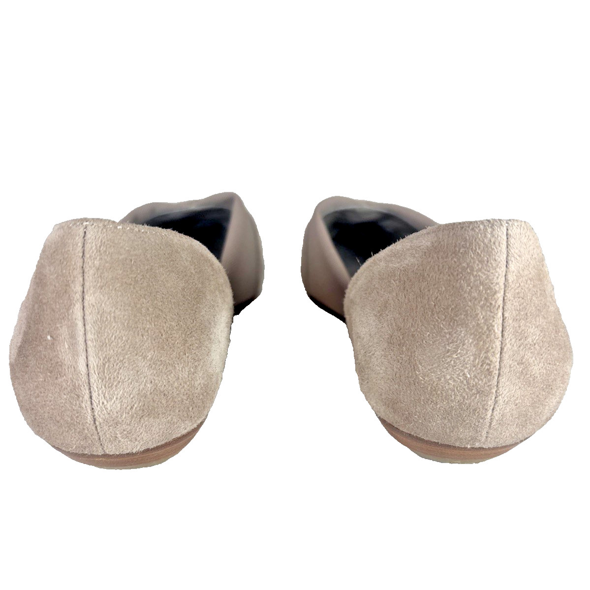 Eileen Fisher Asha Suede Flats Taupe Pointed Toe Slip On Comfort Women 8.5