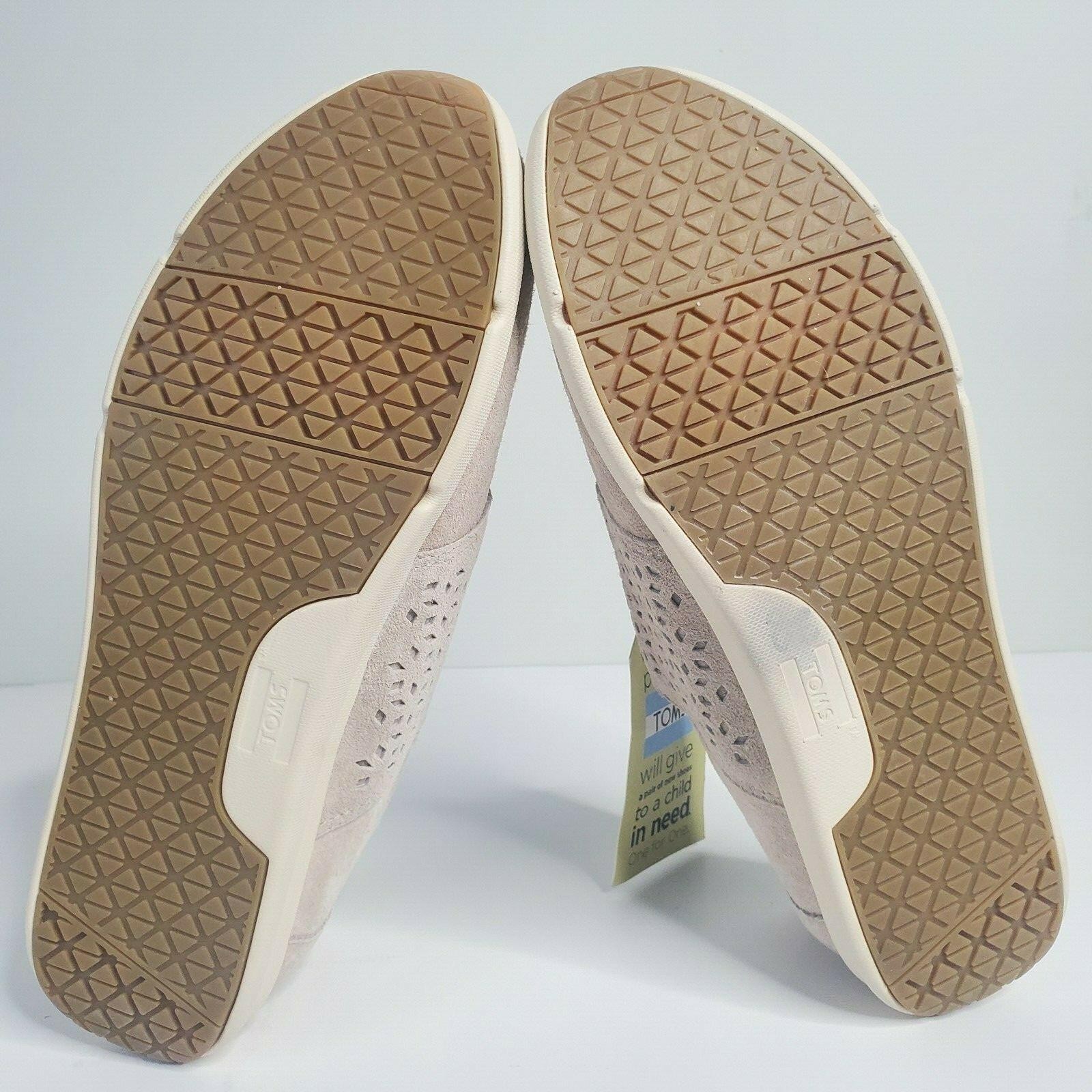 TOMS Size 11 Womens Del Rey Suede Mosaic Perforation Lace Up Sneakers Shoes NEW