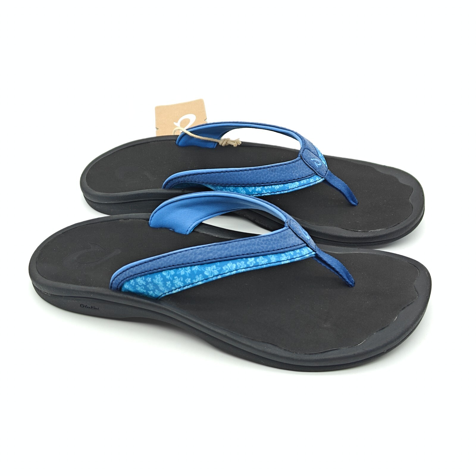 OluKai Women’s Ohana Koa 20368 Navy/Black Flip Flop Beach Sandals SZ 6/7/8/9/10