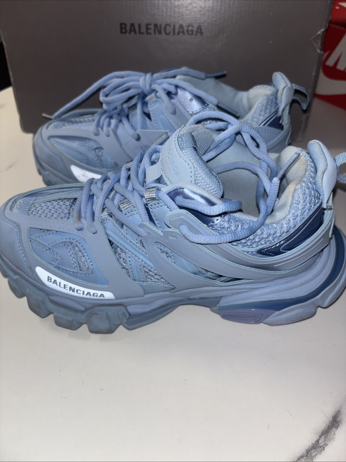Balenciaga Sky Blue Track Sneakers Size 5 G2U